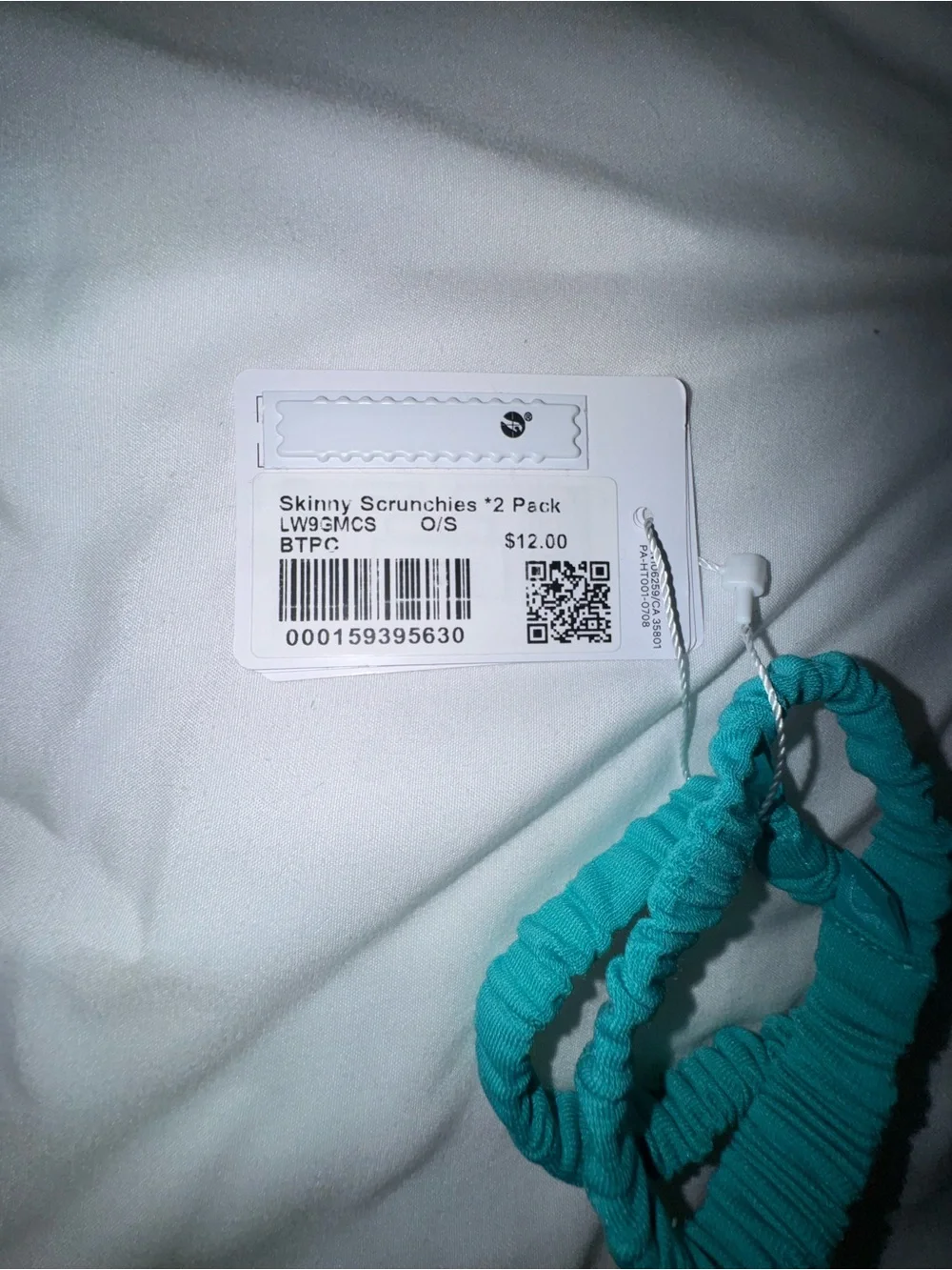 Skinny Scrunchies 2-Pack in Teal